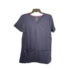 Heartsoul Navy Blue Women's Contemporary 20710 Scrub‎ Top Size M New With Tags